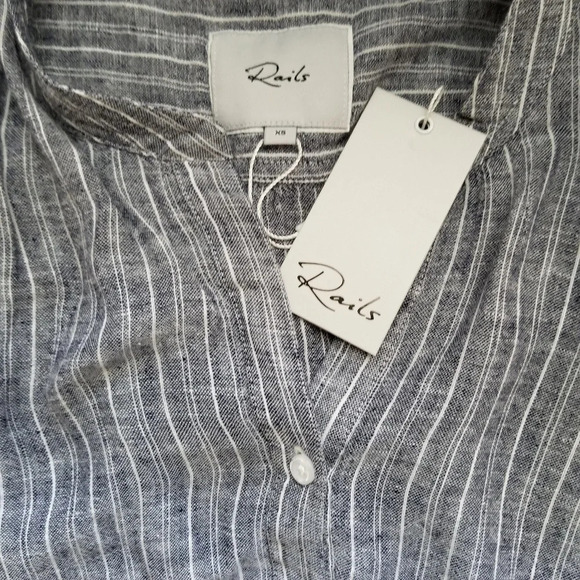 NWT Rails Jules Striped Linen Blend Tunic Dress XS - Picture 5 of 5